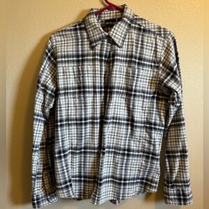 Black and white medium flannel shirt